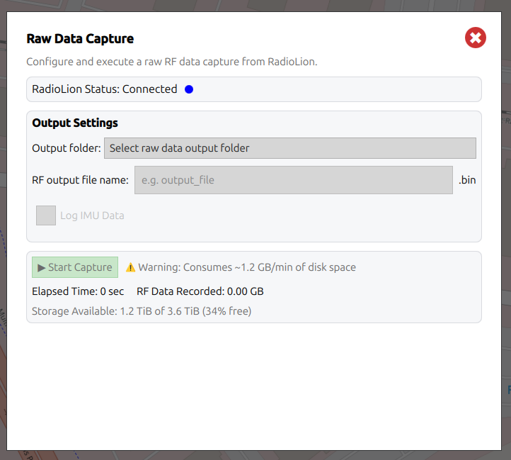 LEO100 GUI Record Data Dialog